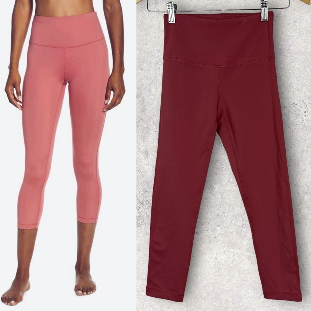 NEW 2021 Nordstrom Zella Studio Lite High Waist Crop Leggings Pink Size XXS Pant